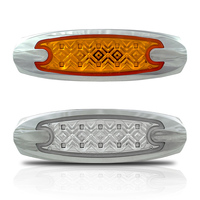 Marker Light 12V with Chrome Bezel and two wire with Bullet Connectors thumbnail 2