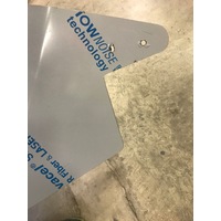 13” Visor Fits Kenworth W900B, W900L, T300, T400, T600, T800 Curved Windshield Standard Mount Visors S.Steel Mirror Brackets, Fiberglass Factory  thumbnail 3