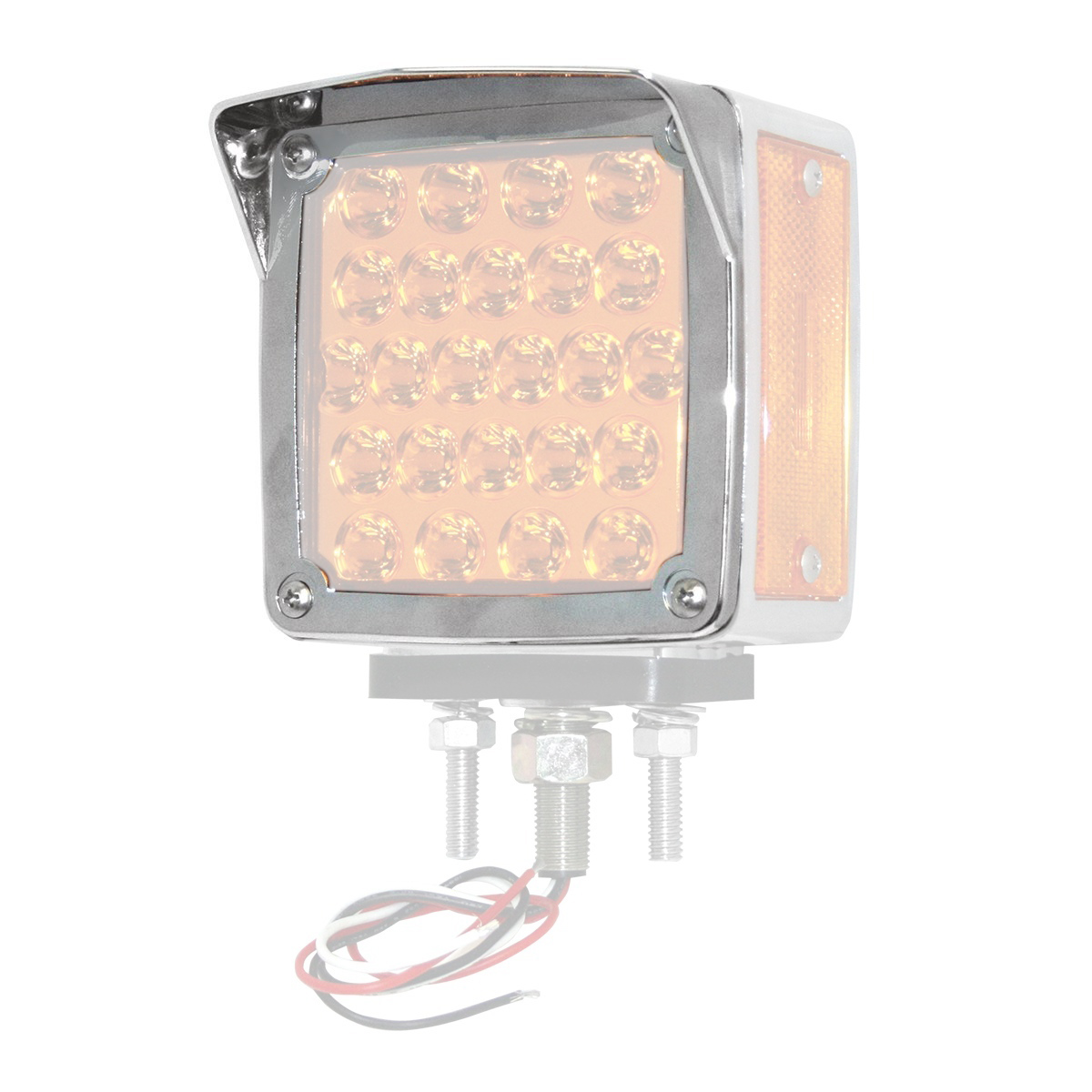 Bezel With Visor For Square Double Face Pearl Led Pedestal Light — SKU 77629-GG