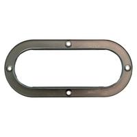 6" Oval Stainless Steel Light Bezel thumbnail 2
