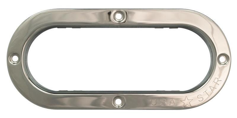 6" Oval Stainless Steel Light Bezel — SKU US05-6300