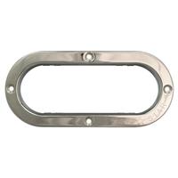 6" Oval Stainless Steel Light Bezel thumbnail 1