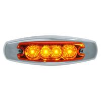 5" Oval Star Design 4 LED Marker Light 12V thumbnail 1