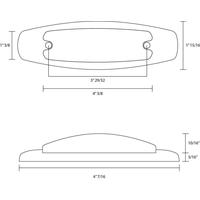 5" Oval Star Design 4 LED Marker Light 12V thumbnail 8