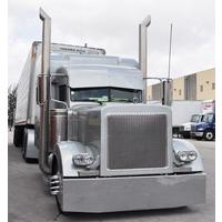 20" Tapered To 18” Chrome Bumper (PB 379, KW W900, FL Classic, Intl. 9900) American Eagle, Rolled End thumbnail 2