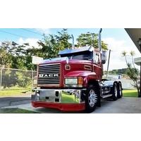 18” Chrome Bumper (Mack CH 1993-2001) W/  Set Back Axle, Step, Tow, Fog Holes & 8 Hidden Light Holes thumbnail 7