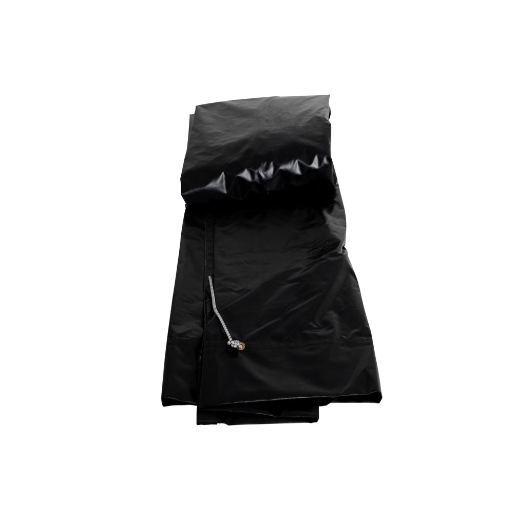 Asphalt Tarp 7'-6' FT  Wide X  18FT Long With 1 FT Flaps  on Each Side  (9'-6" FT Total  Wide), Includes Shock Cords / Bungees Black 18OZ VINYL — SKU US39-37618