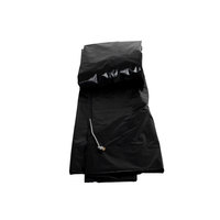 Asphalt Tarp 7'-6' FT  Wide X  18FT Long With 1 FT Flaps  on Each Side  (9'-6" FT Total  Wide), Includes Shock Cords / Bungees Black 18OZ VINYL thumbnail 1