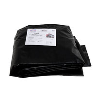 Asphalt Tarp 7'-6' FT  Wide X  18FT Long With 1 FT Flaps  on Each Side  (9'-6" FT Total  Wide), Includes Shock Cords / Bungees Black 18OZ VINYL thumbnail 4