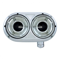 Dual Headlight Housing With inner Lamp Bucket For Peterbilt 359 - 304 Stainless thumbnail 2