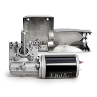 Dump Truck Tarp Motor 600 Watt, Ratio 50:1 - 0.8HP W / Chrome Cover, Slim style Gear Box, 12 Volt 40Amps thumbnail 1