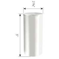 Grand General Chrome Plastic 33mm Flat Top Cylinder Lug Nut Cover 5" Screw-On thumbnail 2