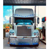  2 Hole Side Mount - 18” To 20”  Light In “V” 10 Hidden Lights Hole Visor fits Freightliner Century/Columbia/Coronado thumbnail 1