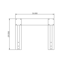Chrome Support (fits Mack RD 613, 615, 615A) 3 Piece Set 31' X 29.50 thumbnail 10
