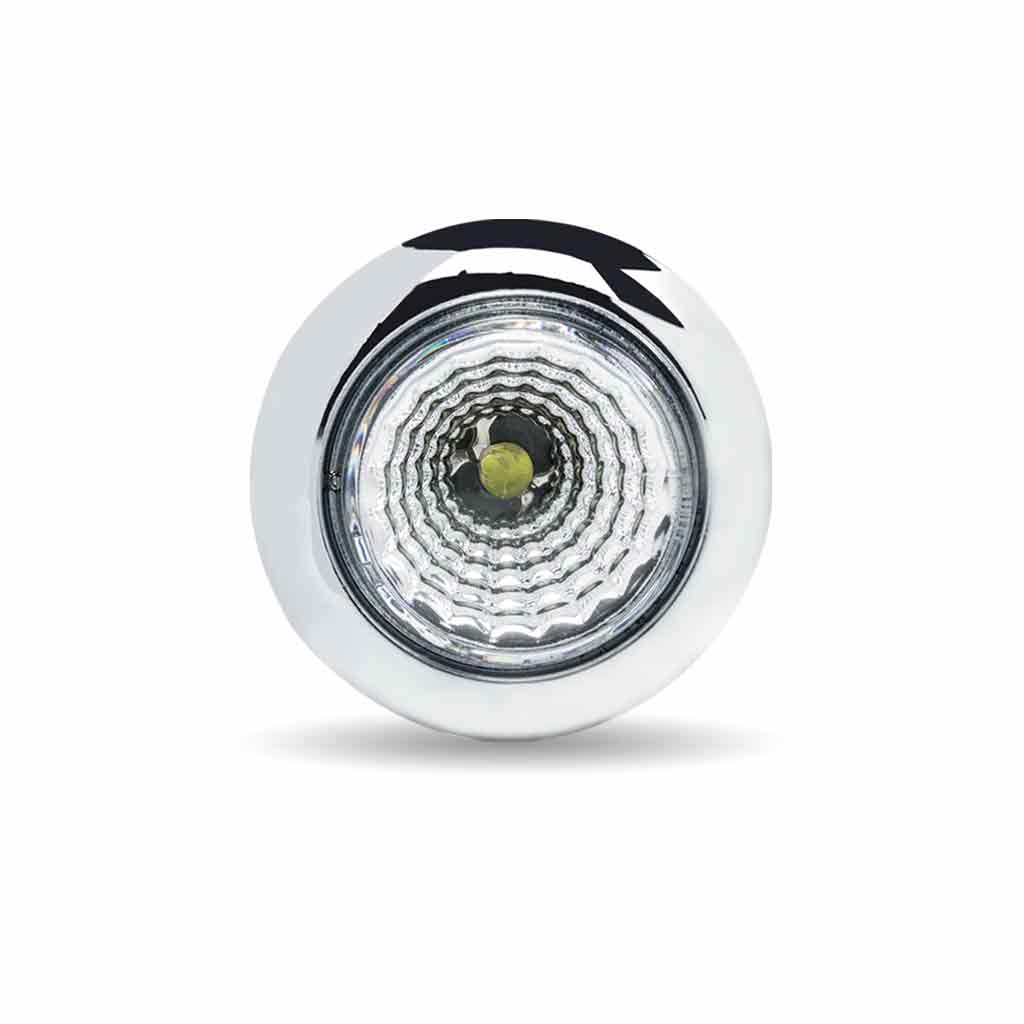 Trux 3/4″ Clear Amber Marker Round Reflector LED Light – 1 Diodes — SKU TLED-B1CA