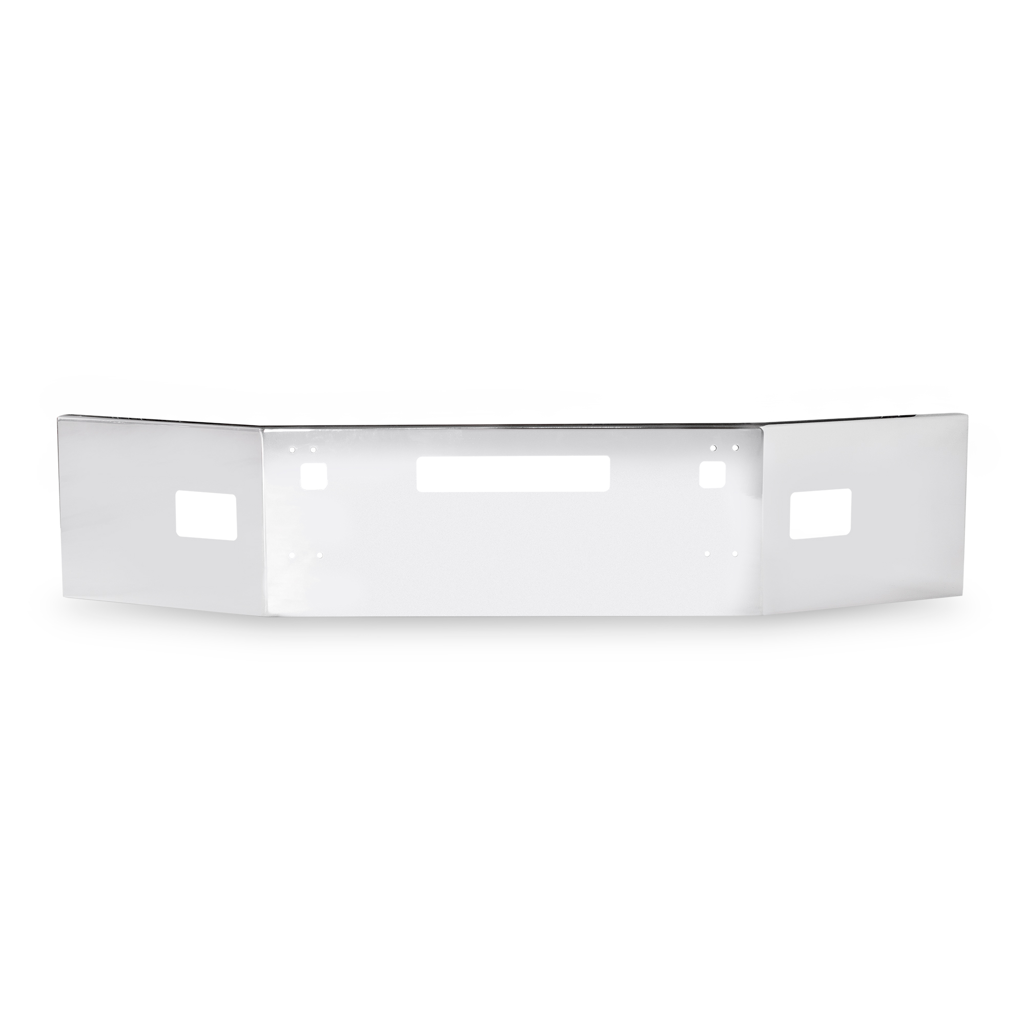 14” Chrome Bumper fits Kenworth T800 2003-1986, with Set Back, Step, Tow and Fog Light Holes — SKU US20-510