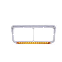 14 Led Dual Headlight Bezel W/ Visor - Amber Led/Amber Lens thumbnail 4