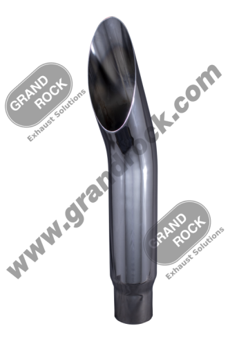 Chrome Aussie (Short 30) Top Stack 36”L X 6” Od. Reduced To 5” — SKU SA6-36SBC