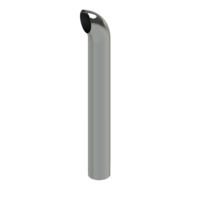 Lincoln Chrome Curved Cut 8” O.D X 60” L Top Stack  thumbnail 1