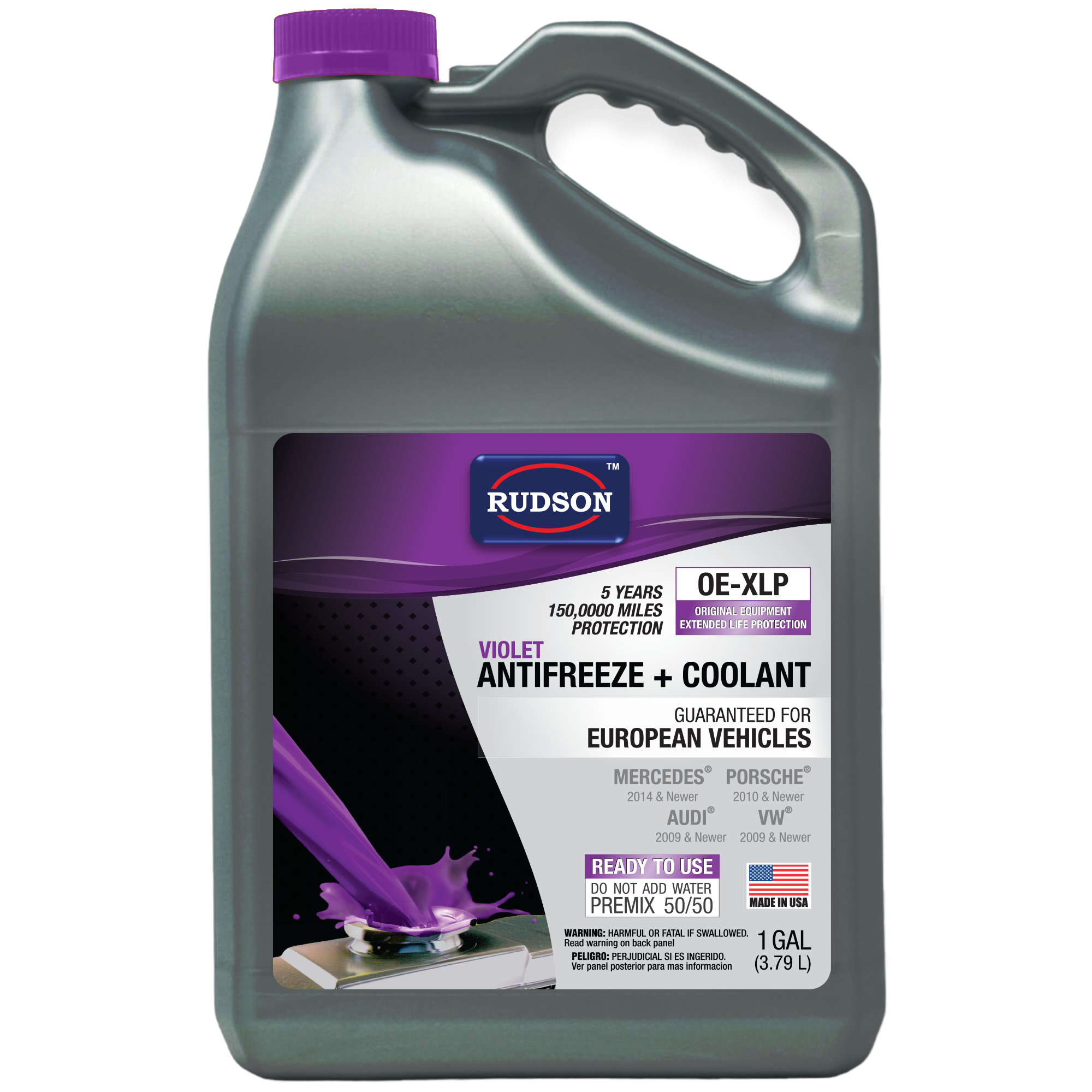 European Violet Antifreeze + Coolant 50/50  (1 Gal)  — SKU CH.AFCVS02V