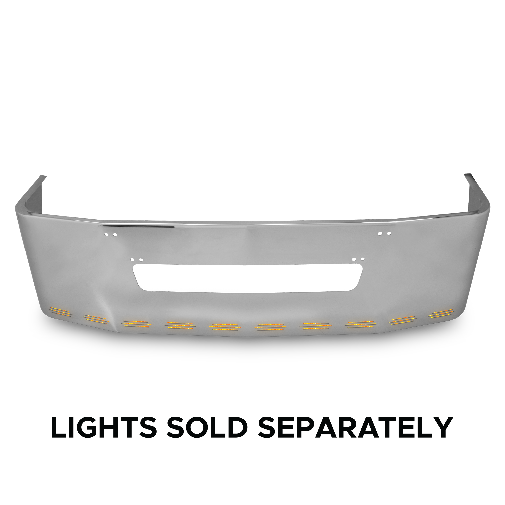 22" Chrome Bumper fits Freightliner Century 1996-2004, with Tow and 11 Hidden Light Holes — SKU US20-46020