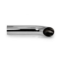 5" x 24" Curved Exhaust Tip with OD Bottom Chrome thumbnail 2