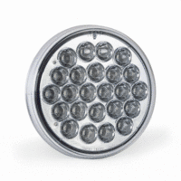 4” Round Led Light Red/Blue Clear Lens 12/24V thumbnail 1