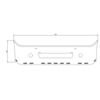 22” Chrome Bumper Freightliner Century 1996-2004, with Tow, Round Fog and 11 Hidden Light Holes thumbnail 12