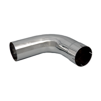 5" 90 Degree Exhaust Elbow 18" x 18" ID-OD Chrome thumbnail 2