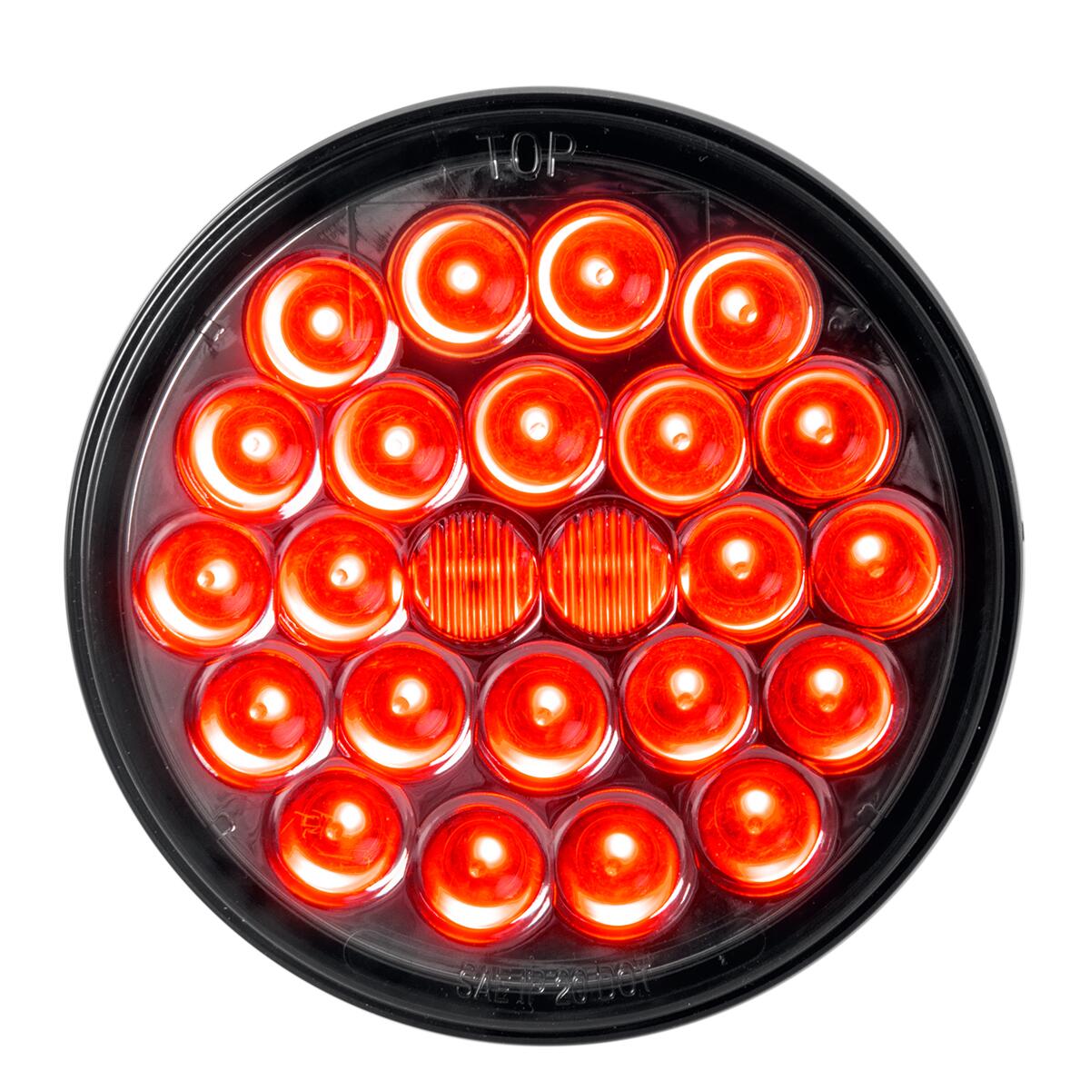 4" LED Sealed Pearl LED Light Smoke Len Red/Smoke — SKU 78276-GG