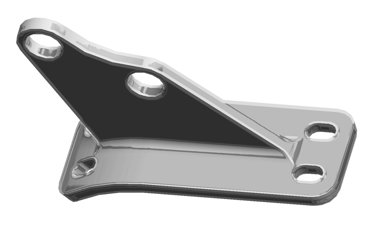 Lincoln Chrome Cab Bracket Angled Fits Peterbilt  — SKU 14-022998