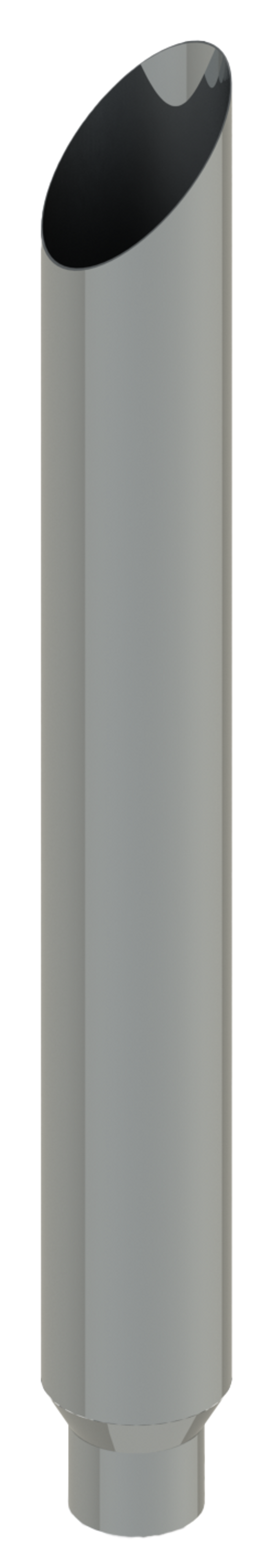 Lincoln Chrome Miter Cut 6” O.D X 60” L Reduced To 5” Top Stack — SKU 106B-060-1103