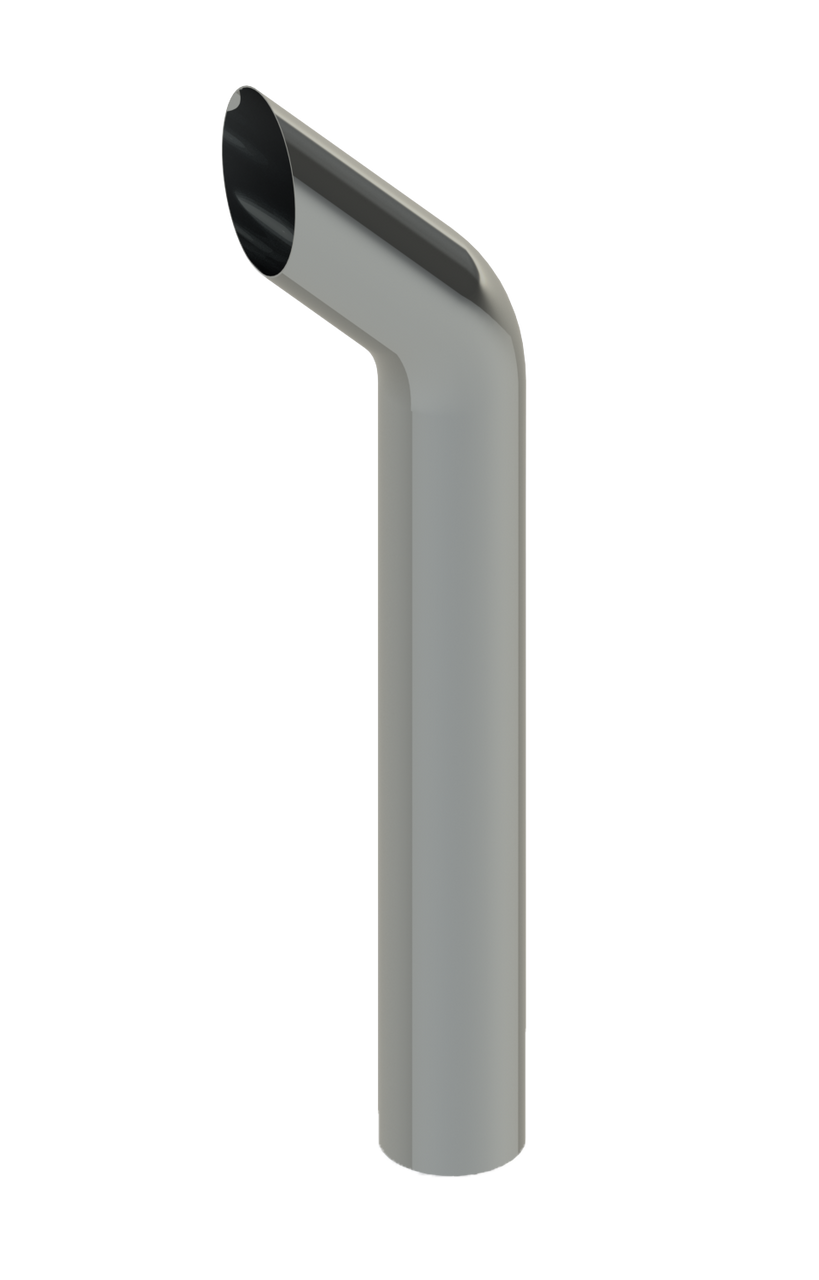 Lincoln Chrome BullHorn Cut 8” O.D X 60” L Top Stack — SKU 308A-060-1103