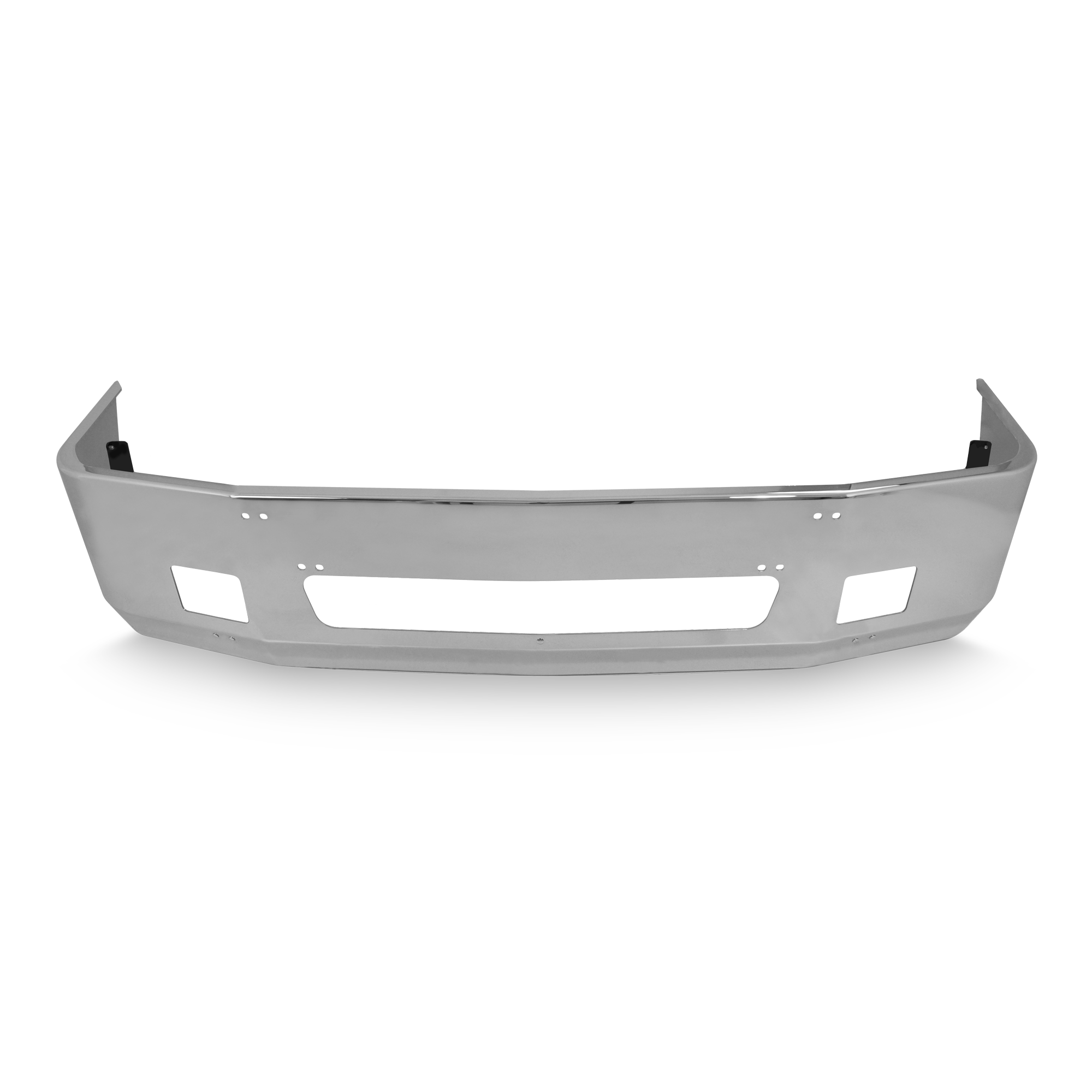 18” Chrome Bumper Freightliner Century 1996-2004, Aerodynamic, with Mounting Holes, Fog and Large Center Tow Holes — SKU US20-46030