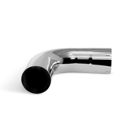 5" 90 Degree Exhaust Elbow 15." x 15." ID-OD Chrome thumbnail 3