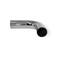 5" 90 Degree Exhaust Elbow 18" x 18" OD-OD Chrome thumbnail 2