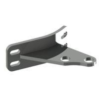 Lincoln Chrome Cab Bracket Angled Fits Peterbilt  thumbnail 4
