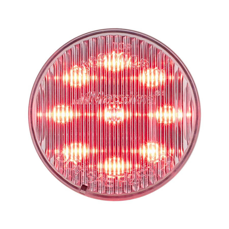 2" Round Red/Clear Clearance Marker Light Maxxima — SKU M09100RCL