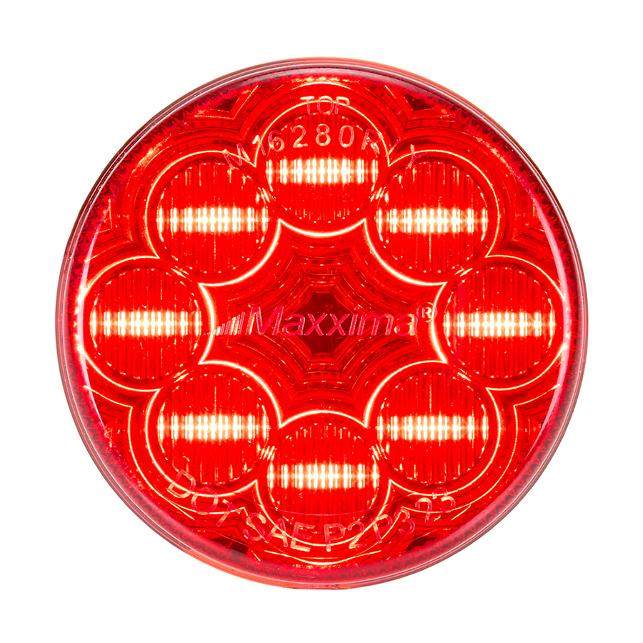2 1/2" Round Red/Red Clearance Marker Maxxima — SKU M16280R
