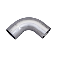 Premium 5" 90 Degree Exhaust Elbow 12" x 12" ID-OD Chrome thumbnail 1