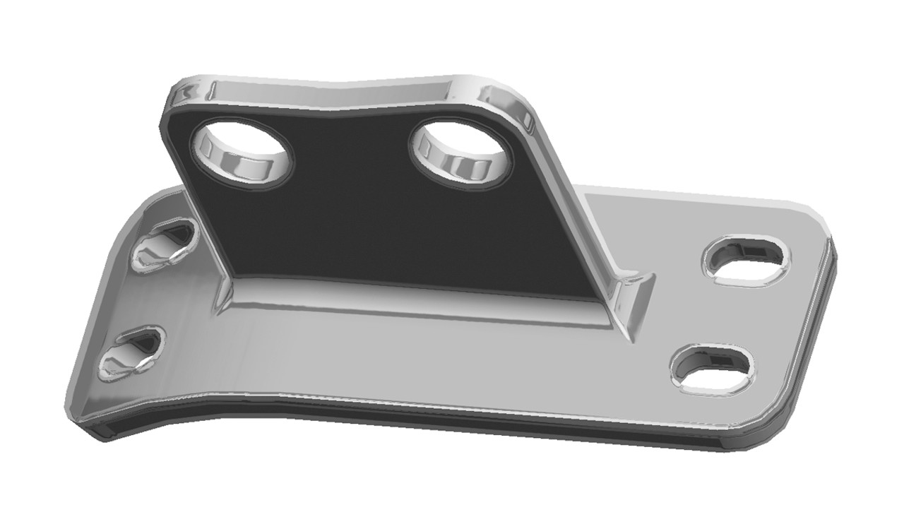 Lincoln Chrome Cab Bracket Straight Fits Peterbilt  — SKU 14-012998