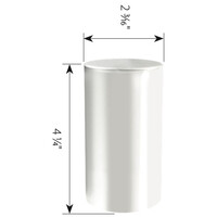 Grand General 4-1/4" H Tall Cylinder Chrome Plastic 33mm Push-On Lug Nut Cover thumbnail 2