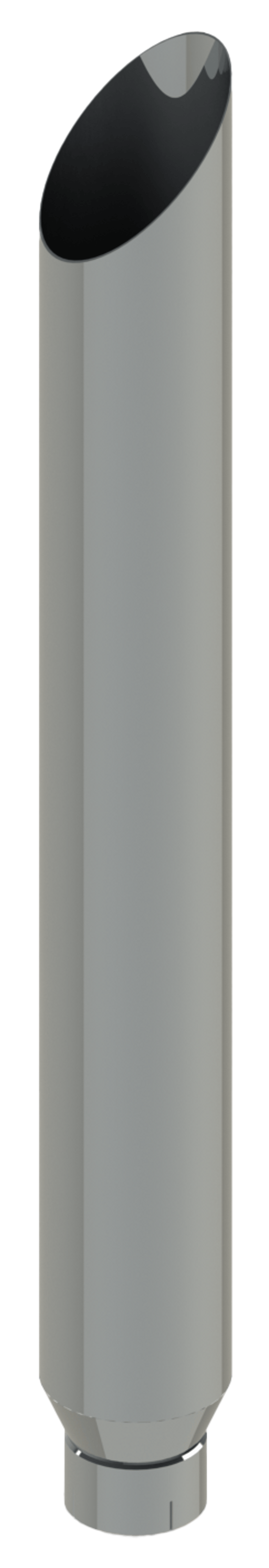 Lincoln Chrome Miter Cut 6” I.D X 84” L Reduced To 5”  — SKU 106D-084-1103