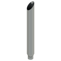 Lincoln Chrome Miter Cut 6” I.D X 84” L Reduced To 5”  thumbnail 1
