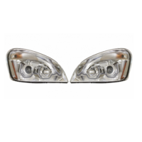 Chrome Headlight w/ LED Light Bar fits Freightliner Cascadia thumbnail 2