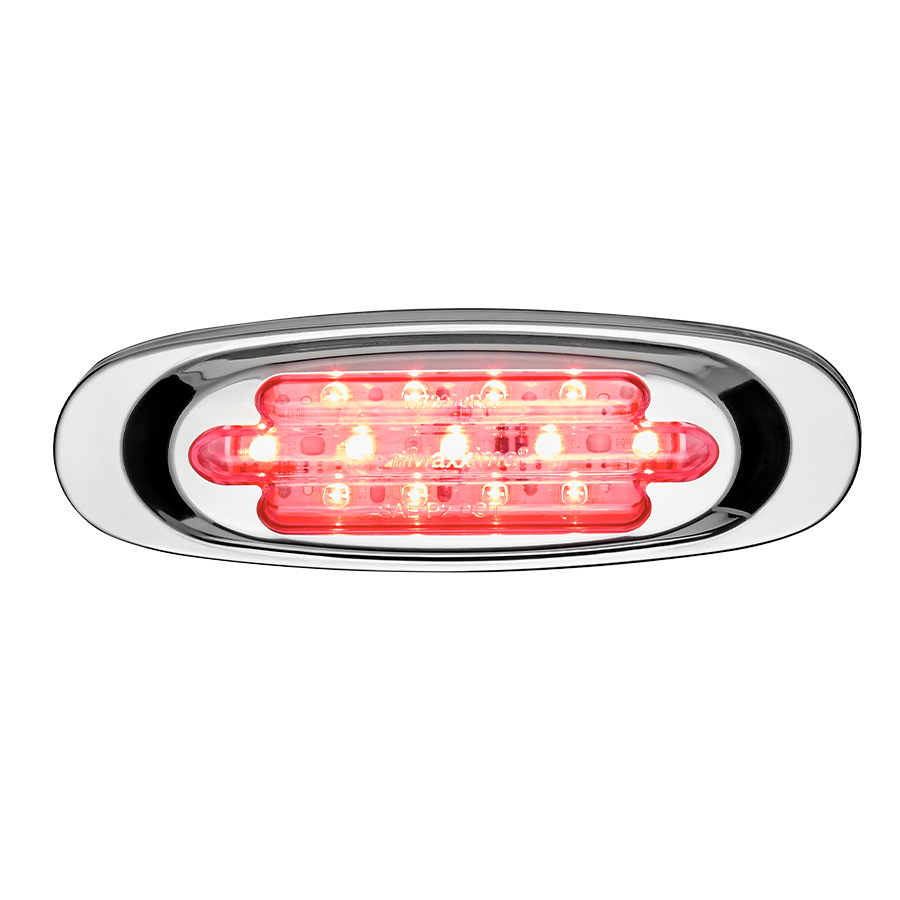 Led Oval Marker Clear Red Maxxima — SKU M72270RCL