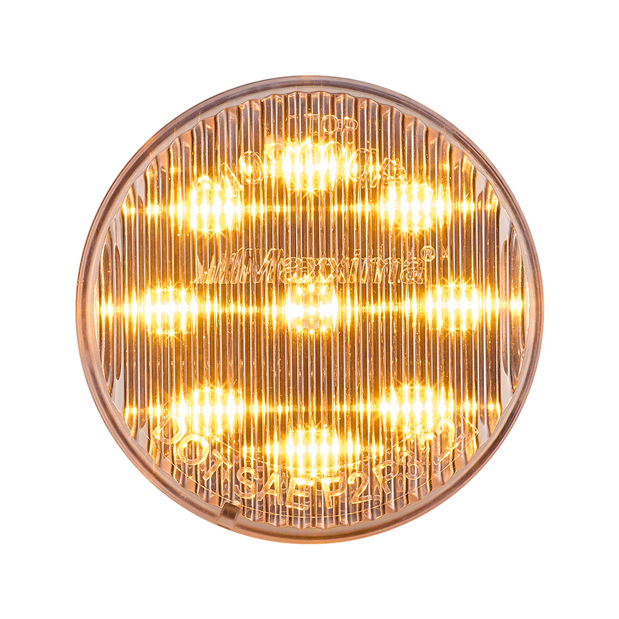 2" Round Amber/Clear Clearance Marker Light Maxxima — SKU M09100YCL