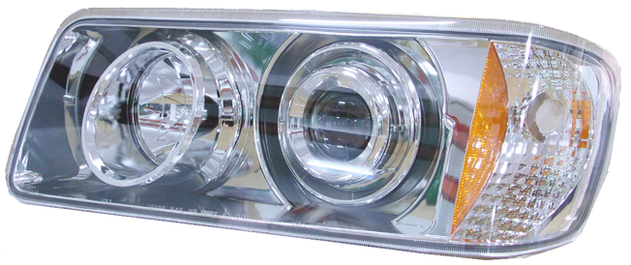 Descontinued. Chrome Projector Headlight fits Freightliner FLD 120 /112 — SKU US02-40550L
