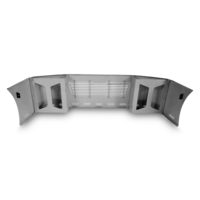 24” Chrome Bumper Freightliner Century 2005-2007 and Columbia 2003-2007, with Grille Horizontal and 11 Hidden Light Holes thumbnail 5