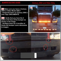 18” Chrome Bumper Freightliner Century 1996-2004, Aerodynamic, with Mounting Holes, Fog and Large Center Tow Holes thumbnail 5